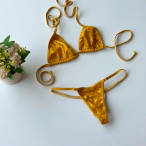 Bikini Brillo Dorado